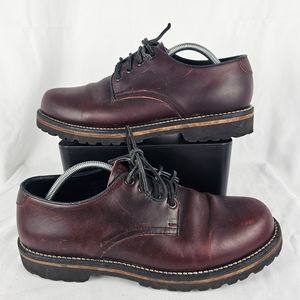 Broken Homme Gavin Oxford Red Pullup Leather Shoes Mens 10.5 Retail $280